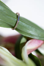 Bague Journey en diamants et saphirs bleus, or blanc 18 carats