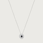 Sphère Alice en diamants noirs et blancs, or blanc 18 carats