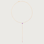 Collier Anima Cœur en améthyste, or rose 18 carats