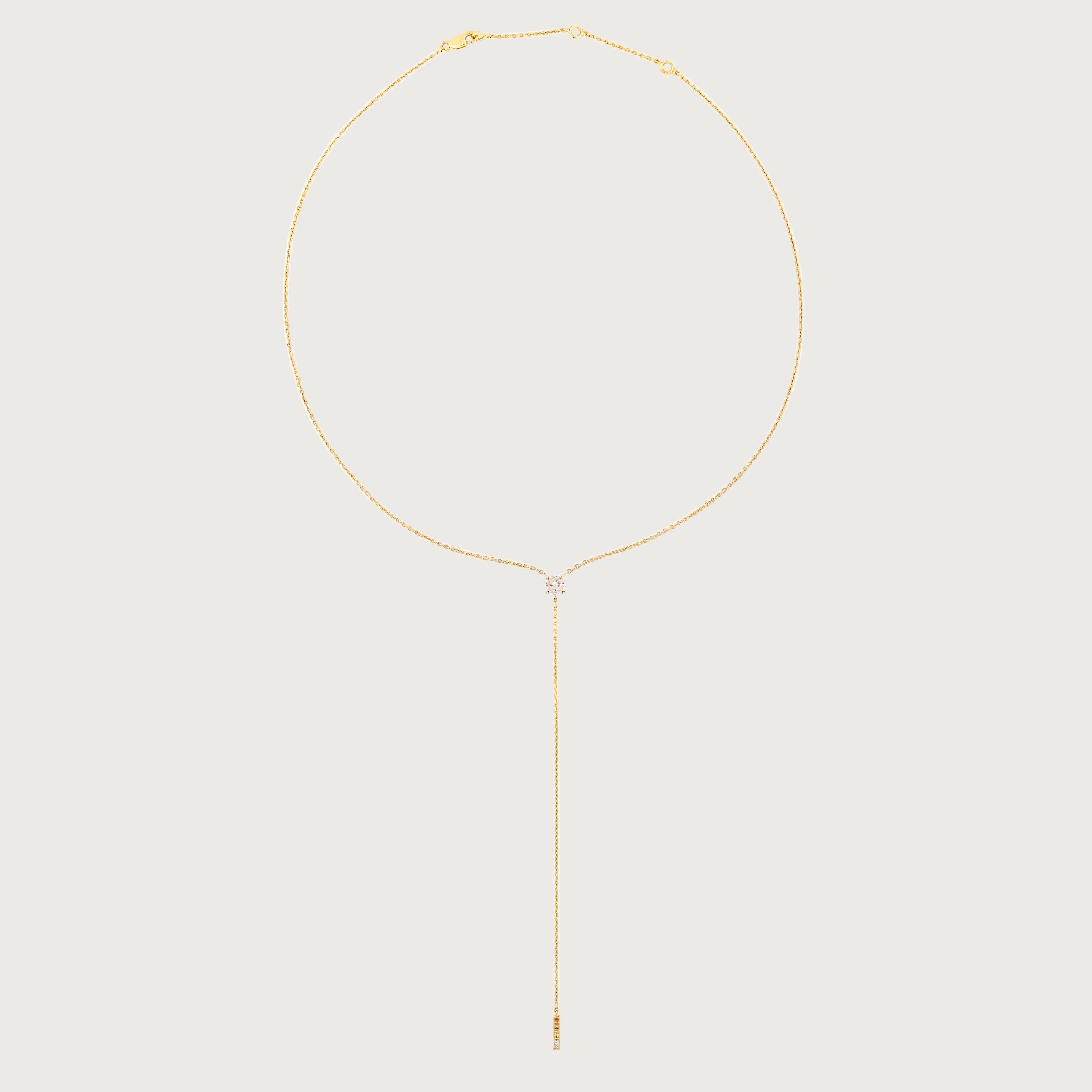 Collier Anima avec diamant rond taille pie-cut