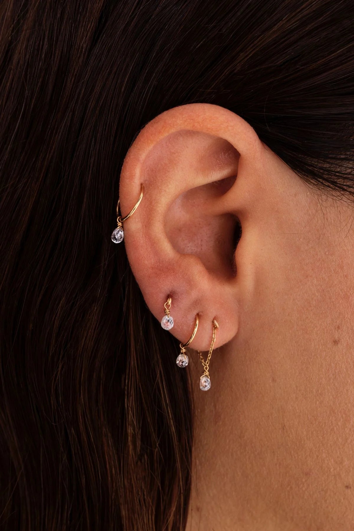 Boucle d'oreille chaîne Mia essentiel