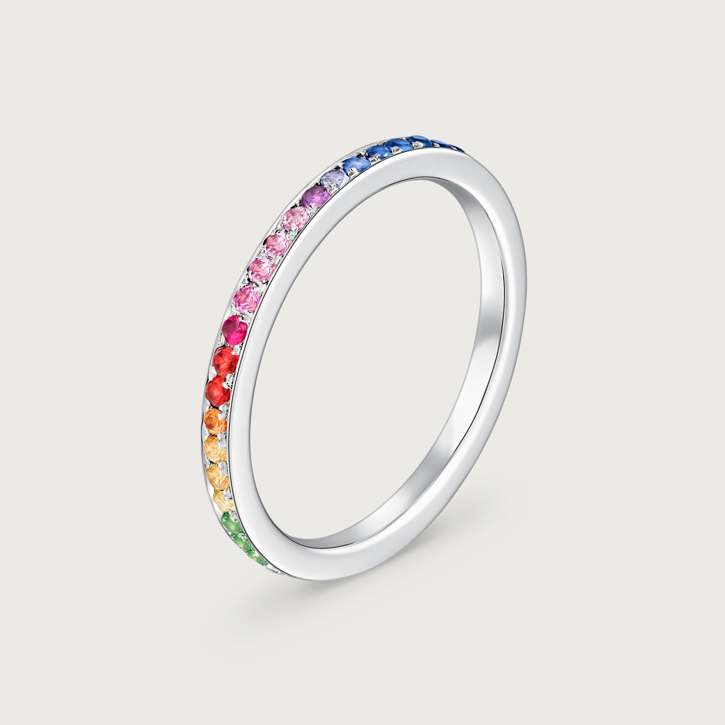 Bague Journey arc-en-ciel et diamants
