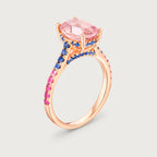 Bague cocktail Chroma en tourmaline rose et or rose 18 carats