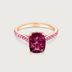 Bague cocktail Chroma en grenat et or rose 18 carats