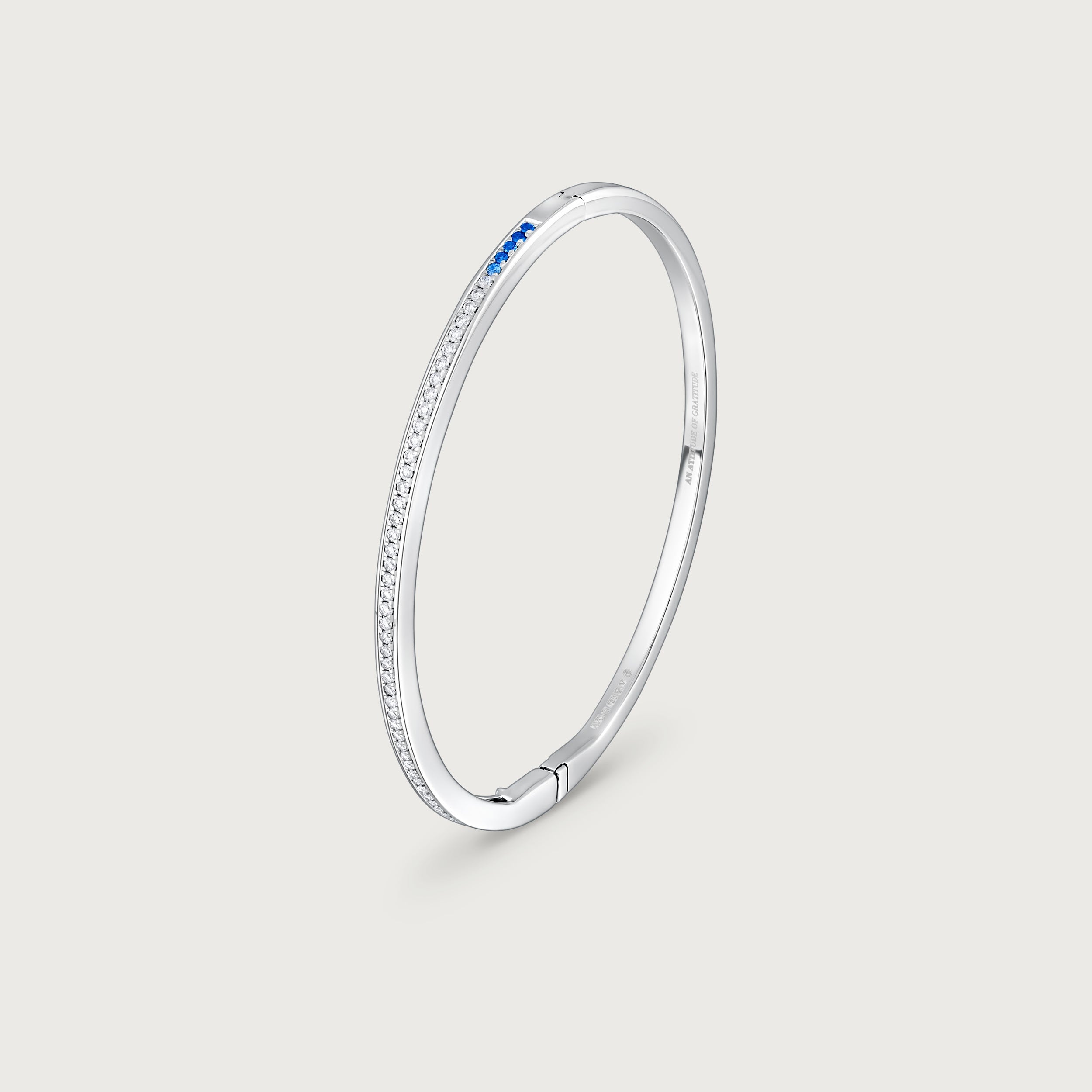 Bracelet Journey en diamants et saphirs bleus