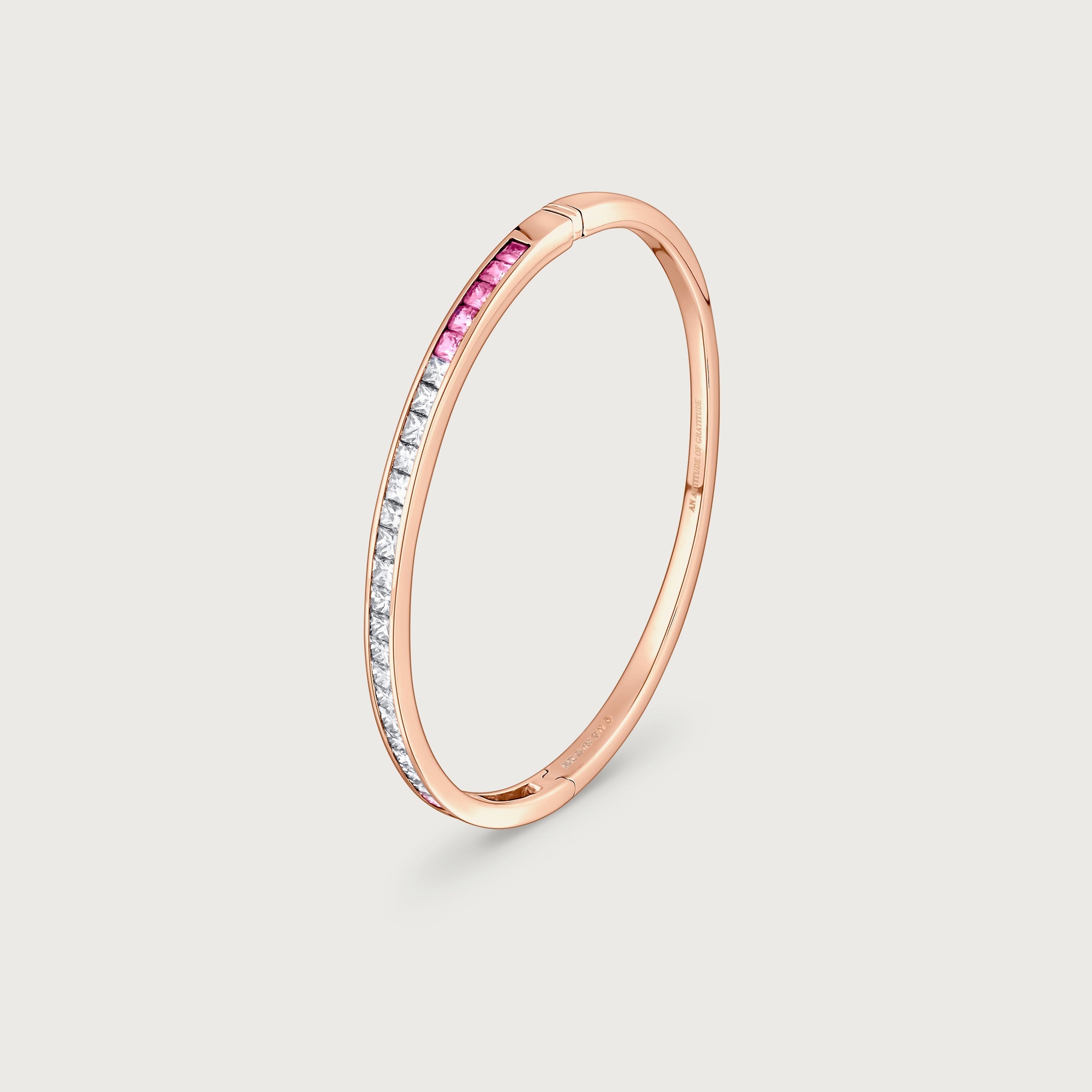 Bracelet Ortus en diamants et saphirs roses, or rose 18 carats