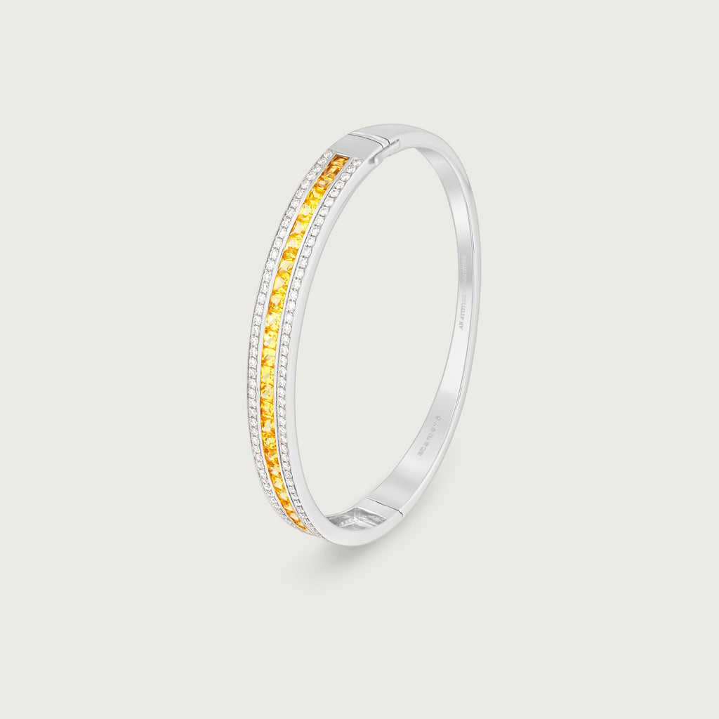 Bracelet Union en saphirs jaunes et diamants