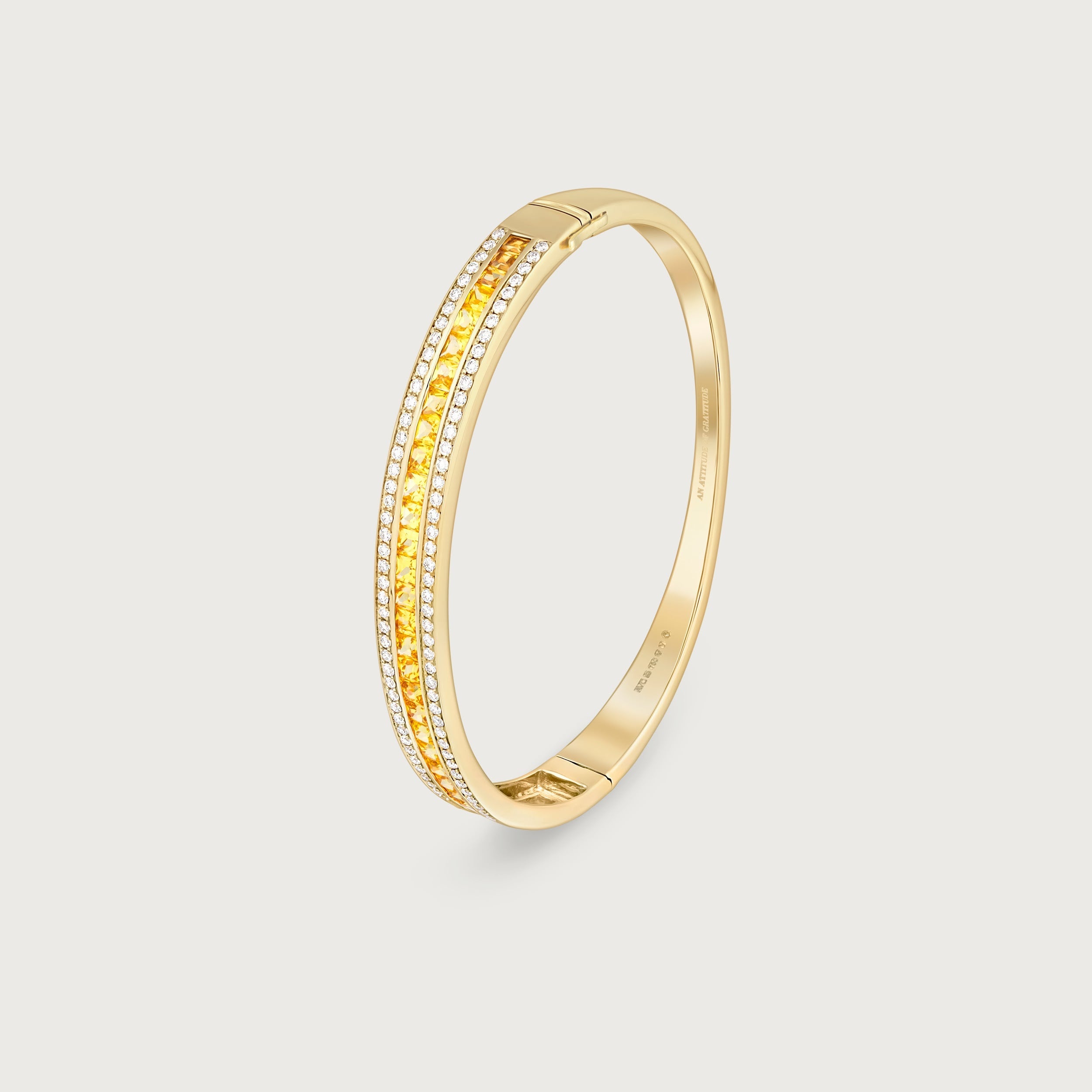 Bracelet Union en saphirs jaunes et diamants