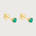 Boucle d'oreille à clou en émeraude