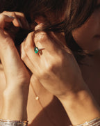 Bague cocktail Chroma en émeraude et or rose 18 carats