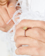 Bague cocktail Chroma en saphir jaune et or rose 18 carats