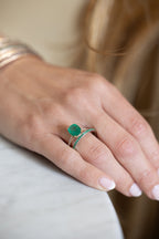 Bague cocktail Chroma en émeraude et or rose 18 carats