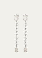 Boucles d'oreilles pendantes en diamant à 8 rangs