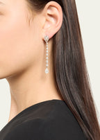 Boucles d'oreilles pendantes en diamant à 8 rangs