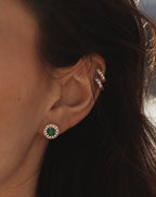 Halo en diamants et or blanc 18 carats