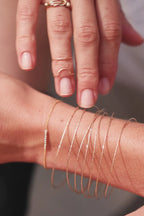 Bracelet jonc éclat - Or laminé