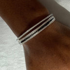 Bracelet Union en diamants noirs et blancs, or blanc 18 carats