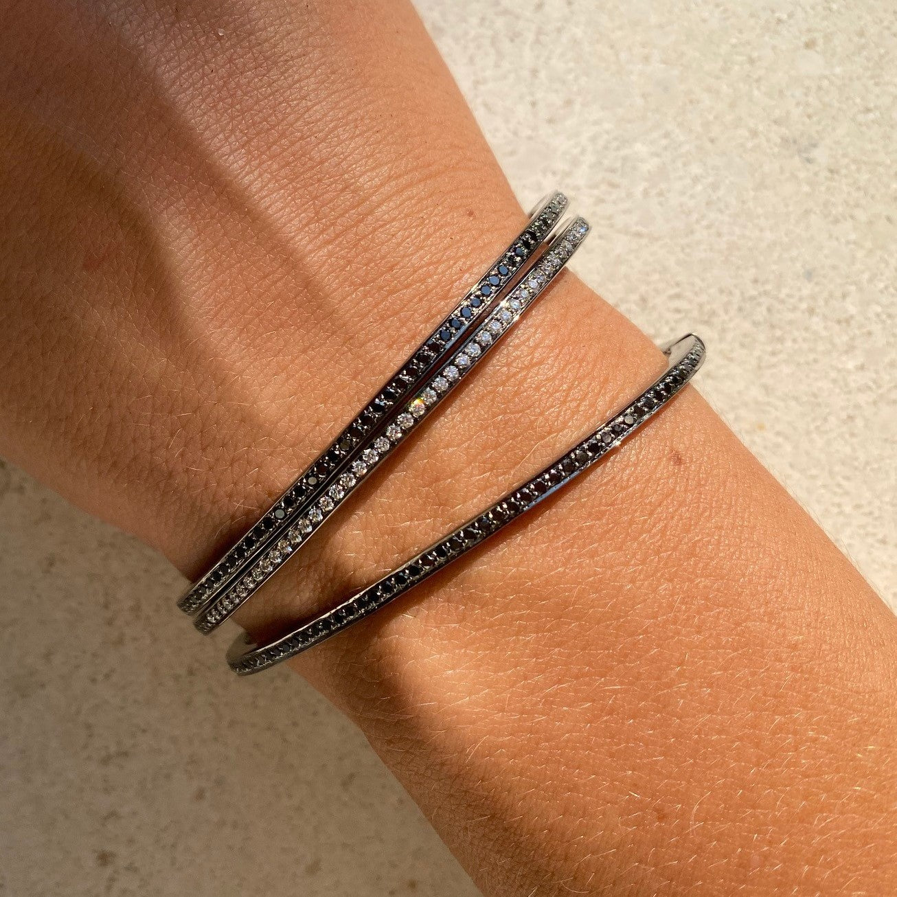 Bracelet Journey en diamants noirs