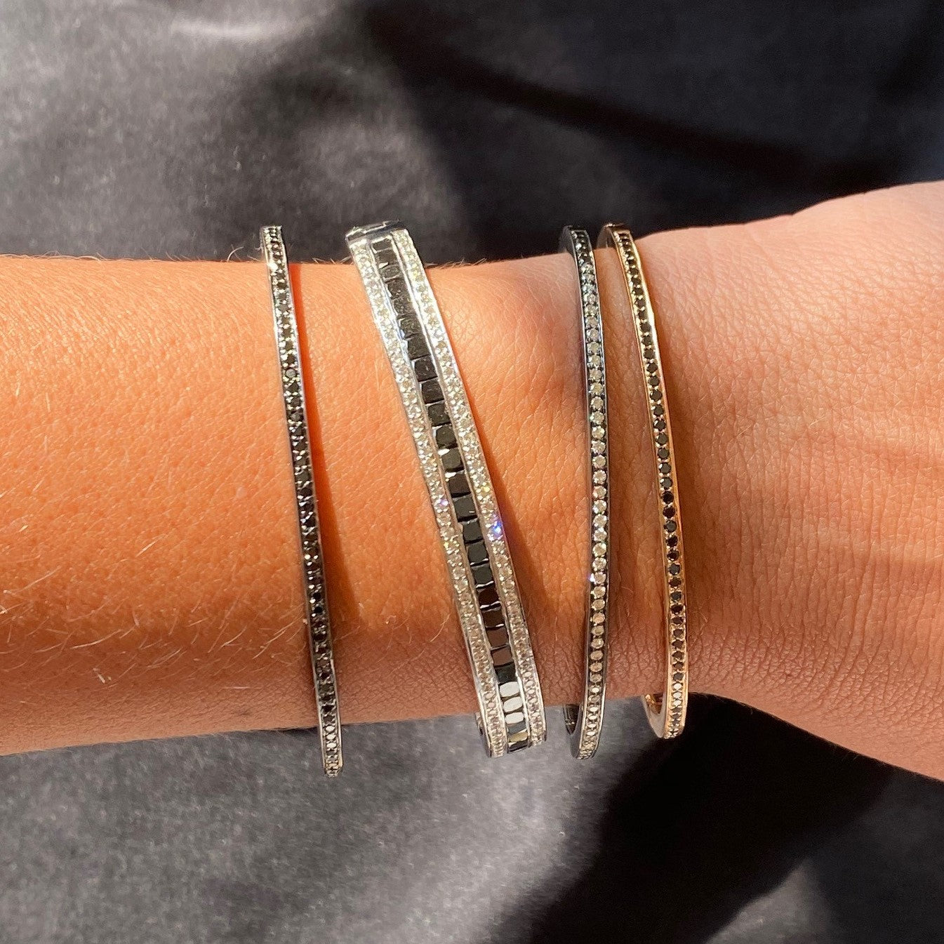 Bracelet Journey en diamants noirs