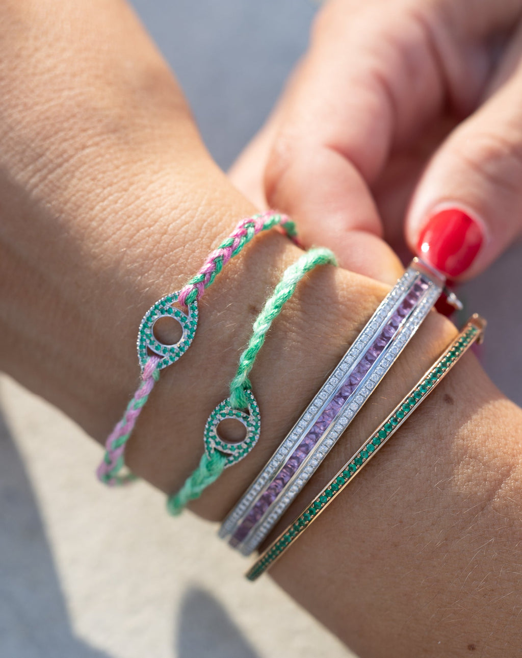 Bracelet Journey en émeraudes