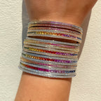 Bracelet Journey en diamants, saphirs roses et or rose 18 carats