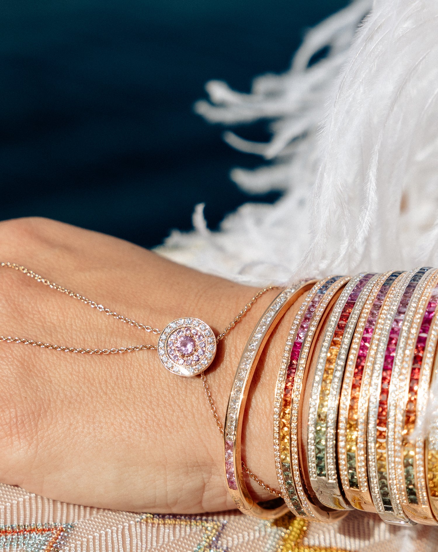 Bracelet Union en émeraudes et diamants