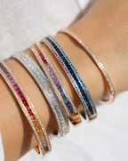 Bracelet Union en saphirs bleus et or blanc 18 carats